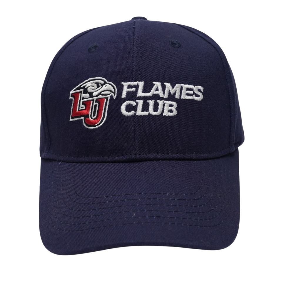 Unbranded Baseball Cap Mens OSFM Navy Blue Flames Club Embroidered Adjustable